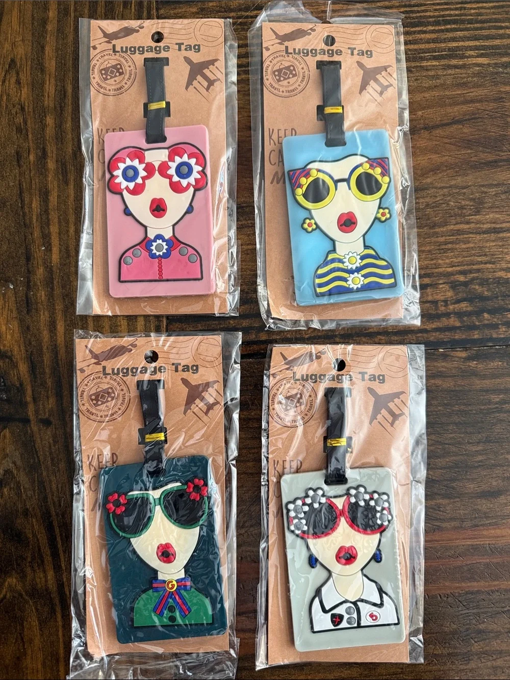 Fancy Women’s Sunglass Graphic Luggage Tags (Variety of Styles Available)